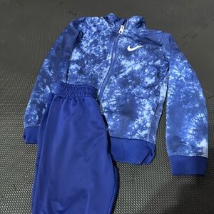 Boys Nike Youth Track Suit Size 6 Blue/White Awesome